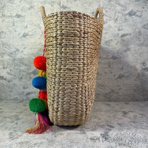 JadeTribe Beach Basket Large Tassel Multi/Pink - Picture 4 of 12
